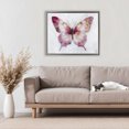 thumbnail image 2 of Stupell Industries Graceful Pink Butterfly Gray Framed Floater Canvas Wall Art design by Sara Culpepper, 25 x 31, 2 of 9