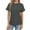 Dark Gray, variant on JGGSPWM Women's Casual Short Sleeve Ribbed Knit Crew Neck Soft Splicing T-Shirt Tops Wine S