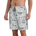 thumbnail image 2 of Fotbe Vintage Sailboats Trajes de Baño Estampados para Hombre, Shorts de Verano de Secado Rápido, Ropa de Playa, Bañadores-Medium, 2 of 6