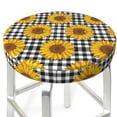 thumbnail image 3 of Disketp Sunflowers Stool Covers Round, Super Soft Round Bar Stool Cushion Covers Seat Cushion - 12 Inch, 3 of 7