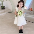 thumbnail image 4 of GYRATEDREAM Girl's Sleeveless Square Neck Tie Back Dress Ruffle Trim Dresses 1-7 Years, 4 of 10