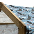 thumbnail image 5 of Narwhal Pet House, Arctic Giant Sea Mammals Orca White Whale Narwhal Sketch Ocean Fauna, Outdoor & Indoor Portable Dog Kennel with Pillow and Cover, 5 Sizes, Blue Dark Coral Black, by Ambesonne, 5 of 5