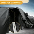 thumbnail image 4 of Funda para Coche Unique Bargains Impermeable para Todo Clima Protección Solar Lluvia Funda Exterior Completa para BMW Serie 3 2016-2024 210D-PU Negra con Franjas Reflectantes, 4 of 5