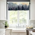 thumbnail image 2 of Window Valances Thermal Insulated Rod Pocket Curtains, Sunset Sundown Mountains Pine Trees Woods Magnificent Scenery Window Treatments Valance, Tier Drapes for Living Room Bedroom, 54x18in,1 Panel, 2 of 5