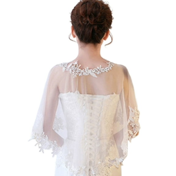 Yokua Elegant Wedding Ceremony Veil Shawl Bridal Veil Engagement Event Shawl Wrap