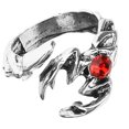 thumbnail image 1 of OULII Multicolor Rhinestone Scorpion Ring Open Adjustable Men Fashion Finger Ring Statement Accessory, 1 of 8