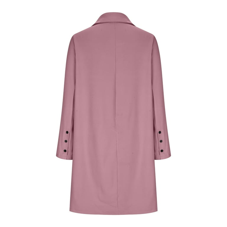 ZXLBBD Womens Long Trench Coats Fashion Black Jackets for Women