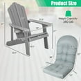 thumbnail image 3 of Costway Adirondack Chair HIPS Adirondack Chair with Cup Holder & Cushion Grey, 3 of 8