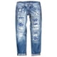 thumbnail image 1 of Gibobby Pantalones deportivos mujer Pantalones de mezclilla para mujer Pantalones de pierna recta Estampado Pantalones rectos de tiro medio Jeans(Azul,M), 1 of 4
