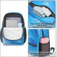 thumbnail image 5 of 17 Inch Lightweight Backpack,PVC Waterproof Oxford Fabric, Ergonomically Designed, with Large Capacity, Frozen Aesthetic Pattern, 5 of 5