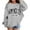 Grey, variant on Girls Graphic Print Hoodie Crewneck Long Sleeve Cozy Sweatshirt Cute Drop Shoulder Pullover Top for Daily Wear and School Outfits