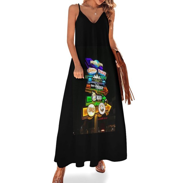 Vestido sin mangas de Signpost Universal Studios, vestido de fiesta, vestido de verano para mujer 2024