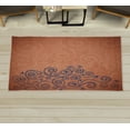 thumbnail image 1 of Ornamental Decorative Rug, Floral Swirls Ivy Image Ombre Details Grunge Backdrop Flower Illustration, Quality Carpet for Bedroom Dorm and Living Room, 6 Sizes, Burnt Sienna, by Ambesonne, 1 of 1