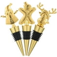 thumbnail image 4 of Raindrops Golden Reusable Bottle Corks 3Pcs for Wine Lovers and Husband, 4 of 8