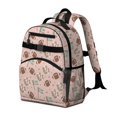 thumbnail image 2 of Football Flag Pink Pattern Cute School Backpack Bag for School with Padded Back and Adjustable Shoulder Straps 15.25"x11.5"x5.25", 2 of 5