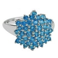 thumbnail image 2 of Art Deco 925 Sterling Silver 2.14 Ctw Neon Apatite Women Thanksgiving Ring Size US- 11.5, 2 of 8