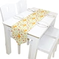 thumbnail image 4 of EREHome Cute Fox Yellow Table Runner Decoration Kitchen Floral Print Table Runners for Home Coffee Kitchen Dining Table 13x90 inches, 4 of 4
