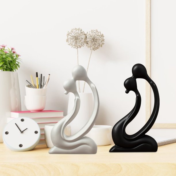 Fiudx Porcelana "Love'S Tale", Artesanía de Estilo Escandinavo, Proceso Único de Despertar de La Arcilla, Elegante Decoración para El Hogar, Idea de Regalo Perfecta, Diseño Duradero y Resistente, Pie