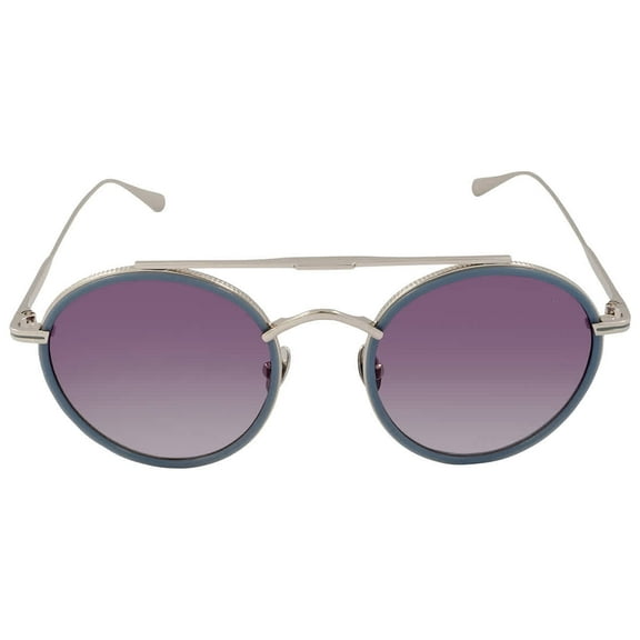 John Varvatos V523STM51 Gradient Round Sunglasses Green/Blue