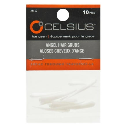 Celsius White Angel Hair Grubs AH10-1 Bait Lively Realistic Moving/10 Pack
