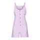 thumbnail image 5 of Mono corto de verano informal con botones para mujer - Poliéster, sin mangas, pantalón corto ancho - S-XXL, 5 of 5