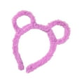 thumbnail image 2 of Women's Winter Plush Headband with Bear Ears Design, Stretchy and Warm, Purple Color for Makeup and Casual Wear, 2 of 5