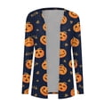 thumbnail image 4 of Women's Fashion Casual Halloween Print Medium Length Cardigan Jacket Coat, 4 of 5
