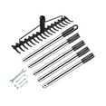 thumbnail image 1 of Telescopic Rake with Stainless Handle Steel 17 Prong Metal Head, Heavy Duty Ra.,, 1 of 8