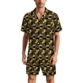 thumbnail image 1 of PRIYAL Men's Short Sleeve Pajama Sets Button Down Collar Sleepwear Soft Lounge Pjs Set Lightweight Men's Outfits, 1 of 12