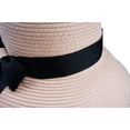 thumbnail image 2 of Sombrero de paja para el sol de playa de verano para mujer UV UPF50 Sombreros de Panamá de verano plegables de ala ancha para viajes para mujer MFZFUKR YZY136-2, 2 of 6