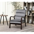 thumbnail image 2 of US Pride Furniture Clovis 24.8" Wide Mid-Century Modern Velvet Armchair, Gray, 2 of 5