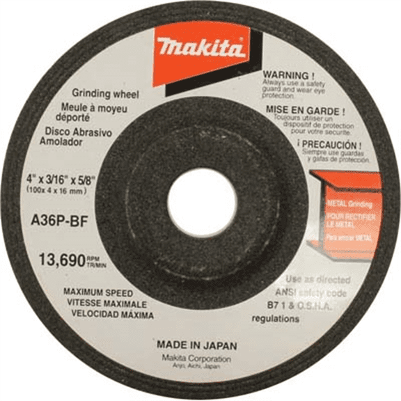 Makita 4"x5/8"x3/16" Grind Wheel 36gt