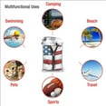 thumbnail image 6 of Xecao Patriotic Boxing Bear Art Print Quick Dry Towel - Lightweight Microfiber Travel Towels w/Bag - Fast Drying Towel Set for Camping, Beach, Gym-27.5"x55", 6 of 8