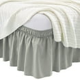 NEWEEN Wrap Around Bed Skirt, King Size, 15Inch Drop, Silver Grey