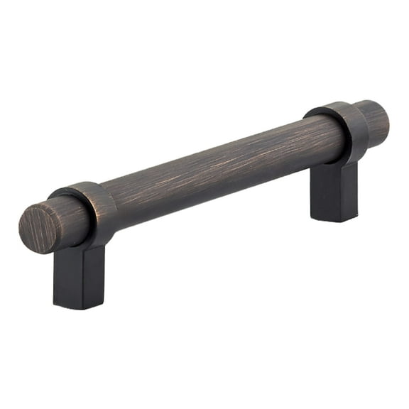 Rok Euro Loop Style Solid Metal Pull/Handle Brushed Oil-Rubbed Bronze 3-3/4" Hole Centers, 5-3/8" Overall Length