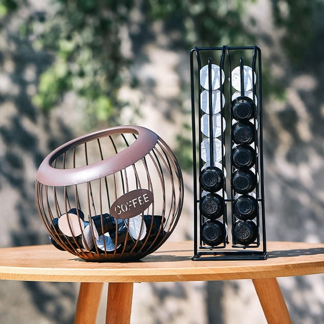 Soporte para cápsulas de café, estantes de gran capacidad para doméstico, extraíble, universal, para cápsulas de café, canasta de almacenamiento, Soledad Soporte para cápsulas de café