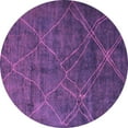 thumbnail image 1 of Ahgly Company Indoor Round Abstract Pink Modern Area Rugs, 7' Round, 1 of 4