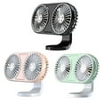 thumbnail image 3 of SPRING Usb Dual-Head Car Fan 360° Rotatable Atmosphere Suitable For Cars Campers Suv, 3 of 5