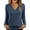 Navy, variant on WMTBSRSW Womens Casual Basic Tops Solid V Neck Blouse Fall Long Sleeve Shirts Lightweight Dressy Work T Shirts Brown X-Large