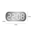 thumbnail image 3 of Latrodar Digital Alarm Clock Simples LED Large Digital Display Fashion Crafted with Care Mirror Clock (white) White Home Gadgets, 3 of 5