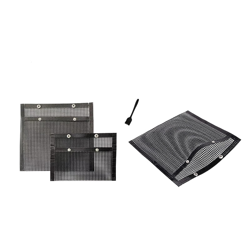 3Pack BBQ Mesh Grill Bags for Outdoor Grill, NonStick Barbecue Bags