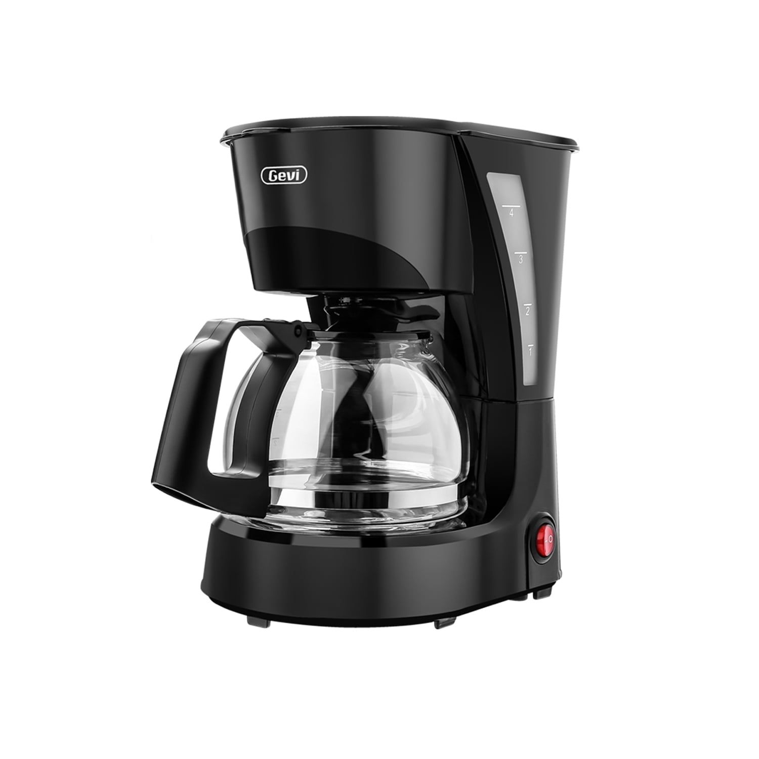 Drip Coffee Maker GEVI 4 Cup Coffee Machine Work in Silent Coffee Brewer with Coffee Pot and Filter for Home and Office