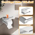 thumbnail image 3 of Brushed Silver Bathroom Towel Bar Holder Sets Premium Stainless Steel 16-Piece Bathroom Hardware Set Wall Mounted Bathroom Toilet Paper Holder with Shelf Set., 3 of 7