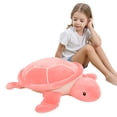 thumbnail image 5 of 28" Big Pink Sea Turtle Stuffed Animals Plush Pillow Toys, Large Turtles Plushies, Gift for Kids Boys Girls, Birthday, 5 of 9