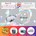 thumbnail image 3 of Fairy Lights chzk, 7 pies, 20 LED, funciona con pilas y es resistente al agua, 3 of 6