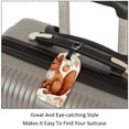 thumbnail image 3 of Square 2Pack PU Leather Squirrel Cruise Luggage Tag with Privacy Cover and Name ID Tag for Travel Handbags Backpacks Luggage Tags, 3 of 6
