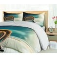 thumbnail image 5 of Ambesonne Vintage Duvet Cover Set, Retro Muscle Car Hood Art, 2-Calking, Turquoise and Orange, 5 of 7