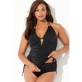 thumbnail image 4 of Swimsuits for All Women's Plunge Tankini Top, 4 of 5
