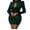 Green, variant on Long Sleeve Wedding Guest Dress for Women Cocktail Mock Neck Glitter Hollow Sparkly Dresses Open Back Night Club Party Gown Blue XXL