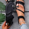 thumbnail image 2 of Bibifish Womens Flat Sandals Minimalist Thong Elastic Slingback Thin Strap Flat Sandals Ladies Summer Street Casual Wear Flat Sandals, 2 of 6